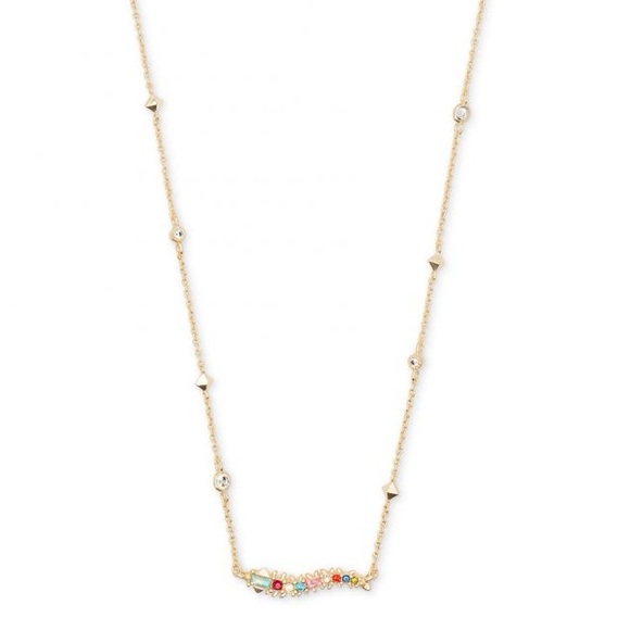 NWT✨ Kendra Scott Kim Centipede Gold Pendant Adjustable Necklace Kyocera Opal - Picture 1 of 6